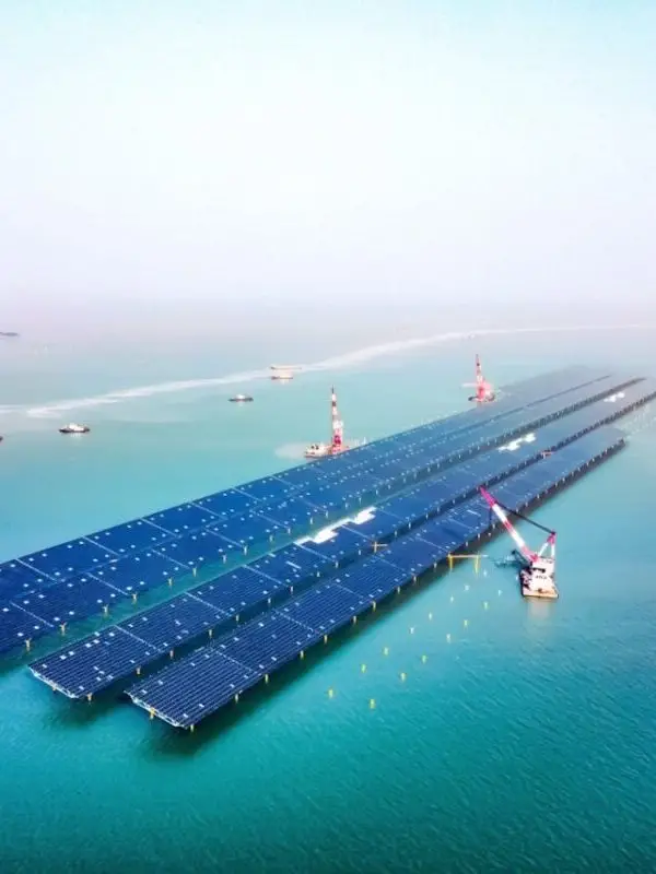 پروژه خورشیدی شناور در استان شاندونگ چین با حداکثر ظرفیت 1 گیگا وات 10 نصب پنل های خورشیدی